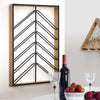 Wood and Metal Wall Mounted Wine Rack (36.25” x 24.25”)